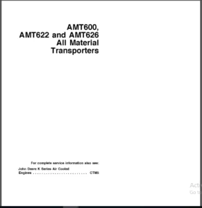 John Deere Amt600 Amt622 Amt626 All Material Transporter Repair Manual - PDF Download