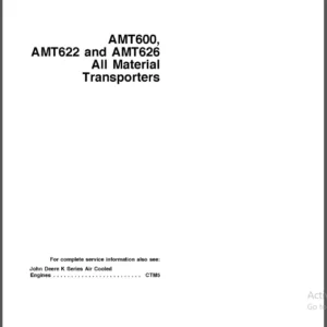 John Deere Amt600 Amt622 Amt626 All Material Transporter Repair Manual - PDF Download