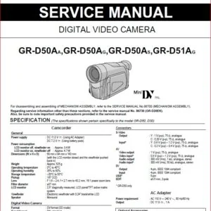 Jvc Gr d50aa Gr d50ag Gr d50as Gr d51ag Service Manual - PDF DOWNLOAD