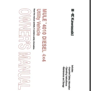 KM44SMOM Kawasaki Mule 4010 4x4 Diesel Owners Manual - PDF DOWNLOAD
