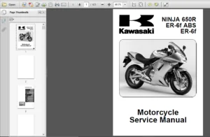 Kawasaki EX650 ER6F ABS Ninja 650R Shop Manual 2006-2007 - PDF DOWNLOAD