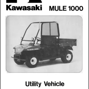 Kawasaki Mule 1000 1989-1997 Workshop Repair Service Manual - PDF DOWNLOAD