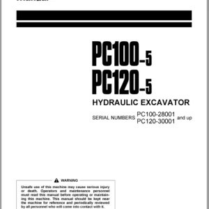 Komatsu Pc100-5 Pc120-5 Operation And Maintenance Manual - PDF Downloads