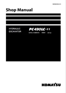 Komatsu Pc490lc-11 Hydraulic Excavator Service Repair Shop Manual Download Sn 85001 And Up - PDF Download