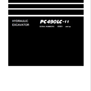 Komatsu Pc490lc-11 Hydraulic Excavator Service Repair Shop Manual Download Sn 85001 And Up - PDF Download
