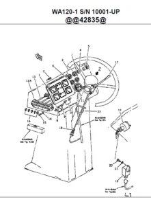 Komatsu Wa120-1 Wheel Loader Parts Catalogue Manual - Sn 10001 And Up