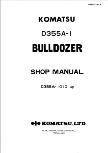Komatsu D355a-1 Dozer Bulldozer Service Repair Manual Download