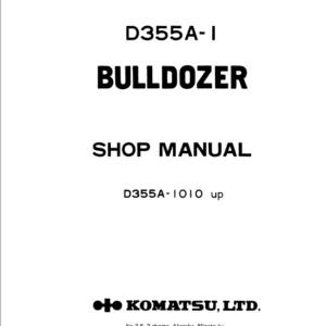 Komatsu D355a-1 Dozer Bulldozer Service Repair Manual Download