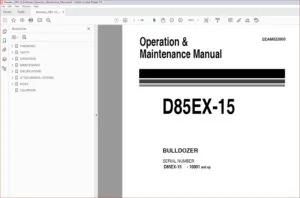 Komatsu D85 15 Bulldozer Operation Maintenance Manual S/N 10001- PDF DOWNLOAD