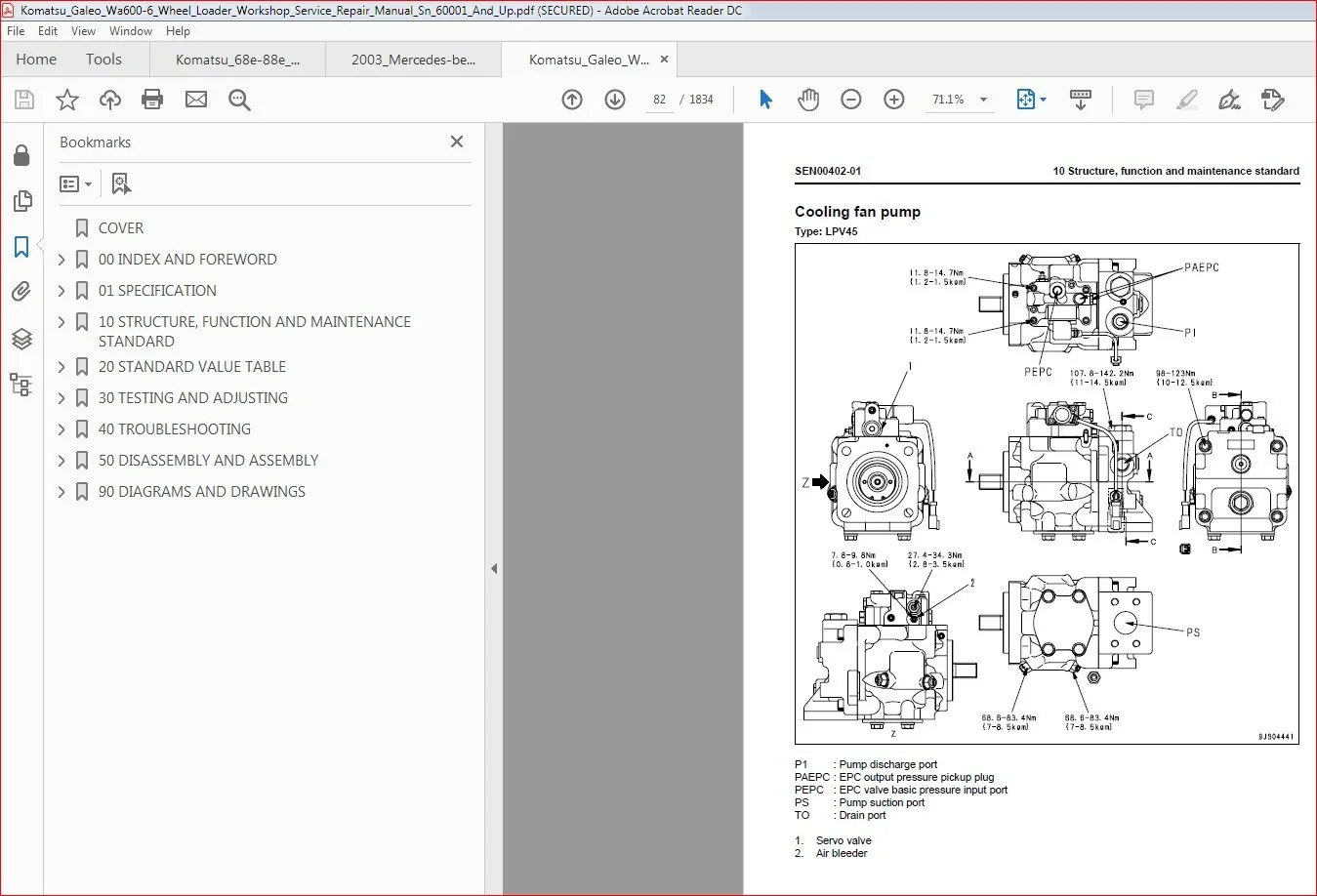 Komatsu Galeo Wa600 6 Wheel Loader Workshop Service Repair Manual Sn 60001 And Up - PDF DOWNLOAD - Image 2