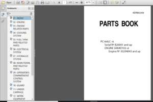 Komatsu Pc160lc-7b Hydraulic Excavator Parts Book Download - PDF DOWNLOAD