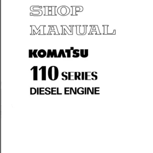 Komatsu S6d110 1 Sa6d110 1 Diesel Engine Service Repair Workshop Manual - PDF DOWNLOAD