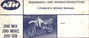 Ktm 250mx 250 Mx 1983-1991 Workshop Repair Service Manual - PDF DOWNLOAD
