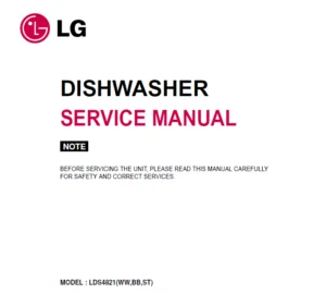 Lg Dishwasher Repair Manual Model Lds4821st - PDF DOWNLOAD