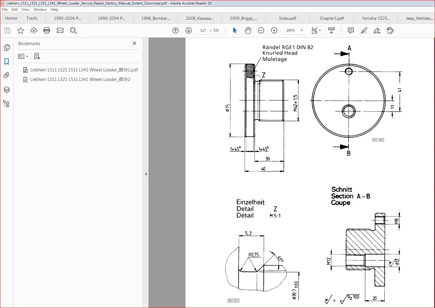 Liebherr L511 L521 L531 L541 Wheel Loader Service Repair Factory Manual Instant Download - Image 4