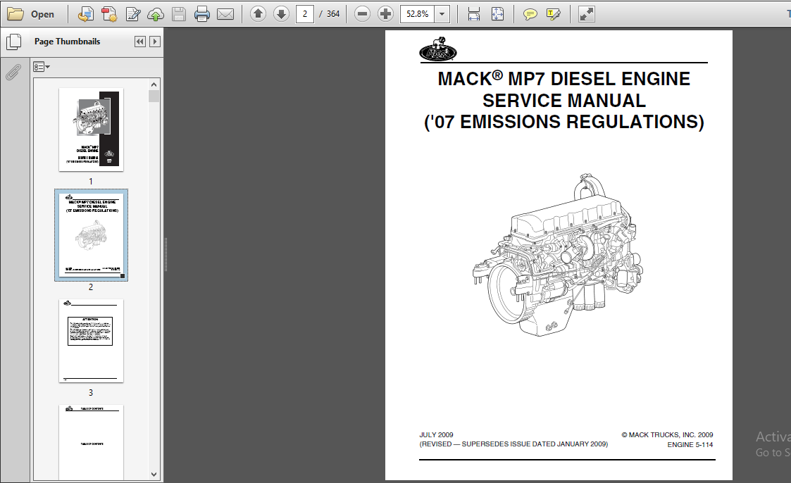 Mack MP7 Diesel Engine Shop Manual - PDF Download - HeyDownloads