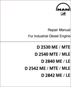 Man Industrial Diesel Engine D2530 Me Mte D2540 Mte Mle D2840 Me Le D2542 Me Mte Mle D2842 Me Le Factory Service Repair Workshop Manual Instant Download