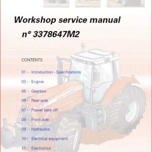 Massey Ferguson MF 8400 Series MF 8450, MF 8460, MF 8470, MF 8480 Tractor Shop Manual - pdf download