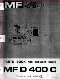 Massey Ferguson D400c Crawler Dozer Service Parts Catalogue Manual  Download