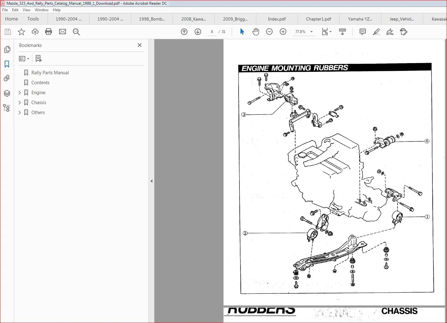 Mazda 323 4wd Rally Parts Catalog Manual 1988 - Pdf Download - Image 5