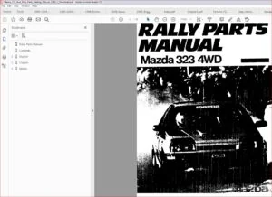 Mazda 323 4wd Rally Parts Catalog Manual 1988 - Pdf Download