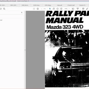 Mazda 323 4wd Rally Parts Catalog Manual 1988 - Pdf Download