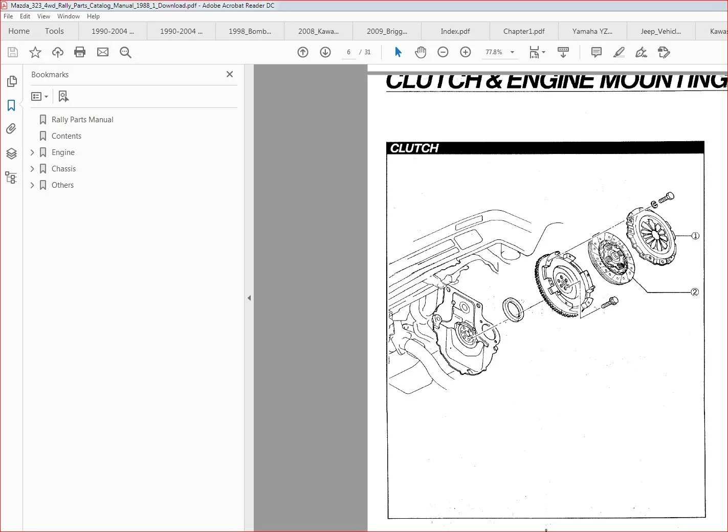 Mazda 323 4wd Rally Parts Catalog Manual 1988 - Pdf Download - Image 2
