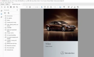 Mercedes Benz 2011 S-class S550 Blueefficiency Cgi S600 S63 Amg Owners Service User Operator Manual Pdf