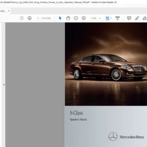 Mercedes Benz 2011 S-class S550 Blueefficiency Cgi S600 S63 Amg Owners Service User Operator Manual Pdf