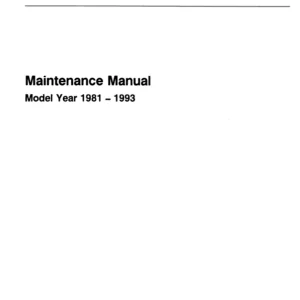 Mercedes Benz Series 107 123 124 126 129 140 201Maintenance Repair Manual - PDF Download