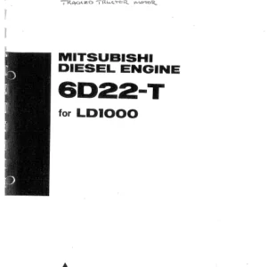 Mitsubishi 6D22-T Diesel Engine Shop Manual - PDF