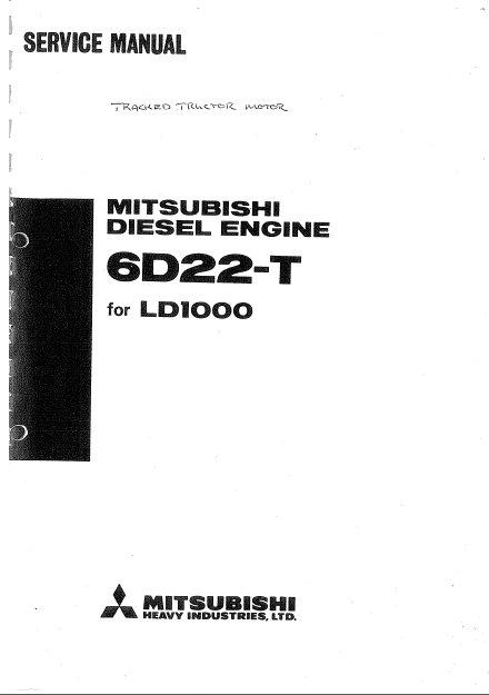 Mitsubishi 6D22-T Diesel Engine Shop Manual - PDF - HeyDownloads ...