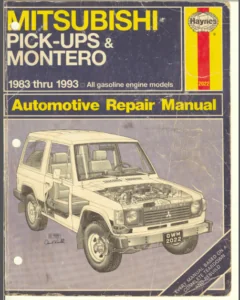 Mitsubishi Montero Raider Mighty Max Workshop Repair Manual Download 1983-1998