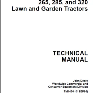 Models 240 245 260 265 285 320 Lawn And Garden Tractor Repair Manual - PDF DOWNLOAD