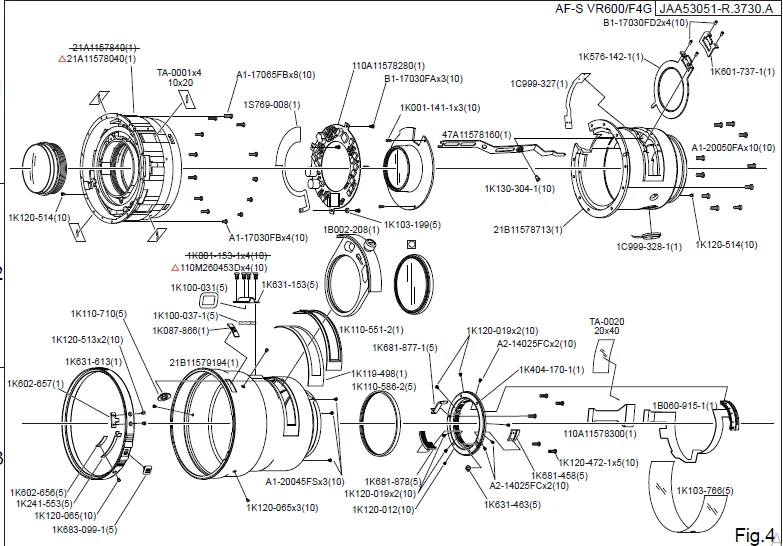 Nikon Af S Nikkor 600mm F 4g Ed Vr Service Manual Repair Guide  - PDF Download - Image 4