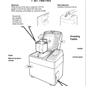DOWNLOAD Panasonic Bread Bakery Breadmaker Parts Model Sdbt55p Instruction Manual