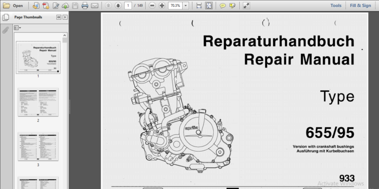 Service Manual Engine Rotax 655 Aprilia Pegaso 650 1995-2000 - PDF