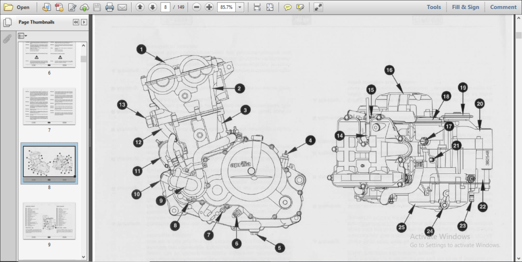 Service Manual Engine Rotax 655 Aprilia Pegaso 650 19952000 PDF