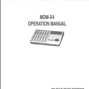 Sony Mdm X4 Md Multi Track Recorder Owner Manual - PDF DOWNLOAD