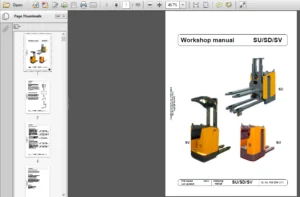 Still Forklift Truck Su Sd Sv Factory Service Repair Workshop  - PDF DOWNLOAD