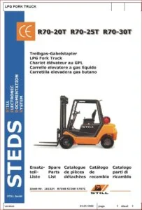 Still Lpg Fork Truck R70 20t R70 25t R70 30t Illustrated Master Parts List Manual - PDF DOWNLOAD