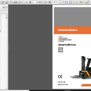 Still R70 60 R70 70 R70 80 Diesel Forklift Truck Service Repair Workshop Manual Download - PDF
