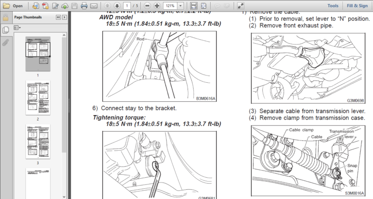 Subaru Legacy And Outback Factory Repair Manual 1993-1999 - pdf ...