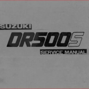 Suzuki Dr500s Dr500 Dr 500 Motorcycle 1981-1989 Service Repair Workshop Manual - PDF DOWNLOAD