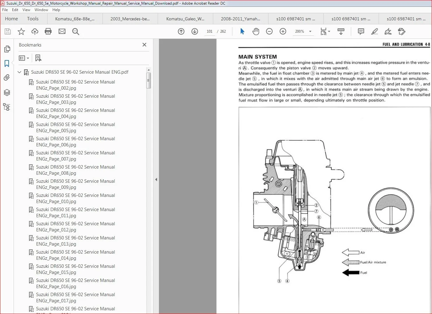 Suzuki Dr 650 Dr 650 Se Motorcycle Workshop Manual Repair Manual Service Manual Download - Image 4