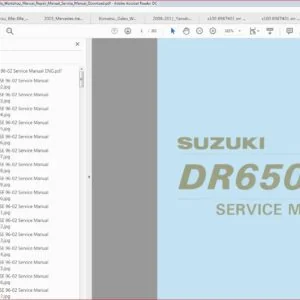 Suzuki Dr 650 Dr 650 Se Motorcycle Workshop Manual Repair Manual Service Manual Download