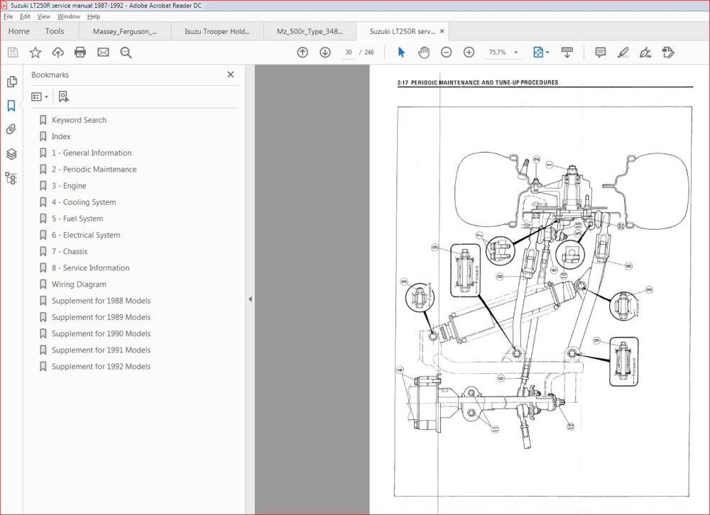 Suzuki Lt250r Quadracer Service Manual Repair 1987-1992 Ltr2 - PDF ...