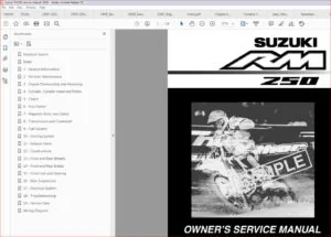 Suzuki Rm 250 2004 Repair Service Manual - PDF DOWNLOAD