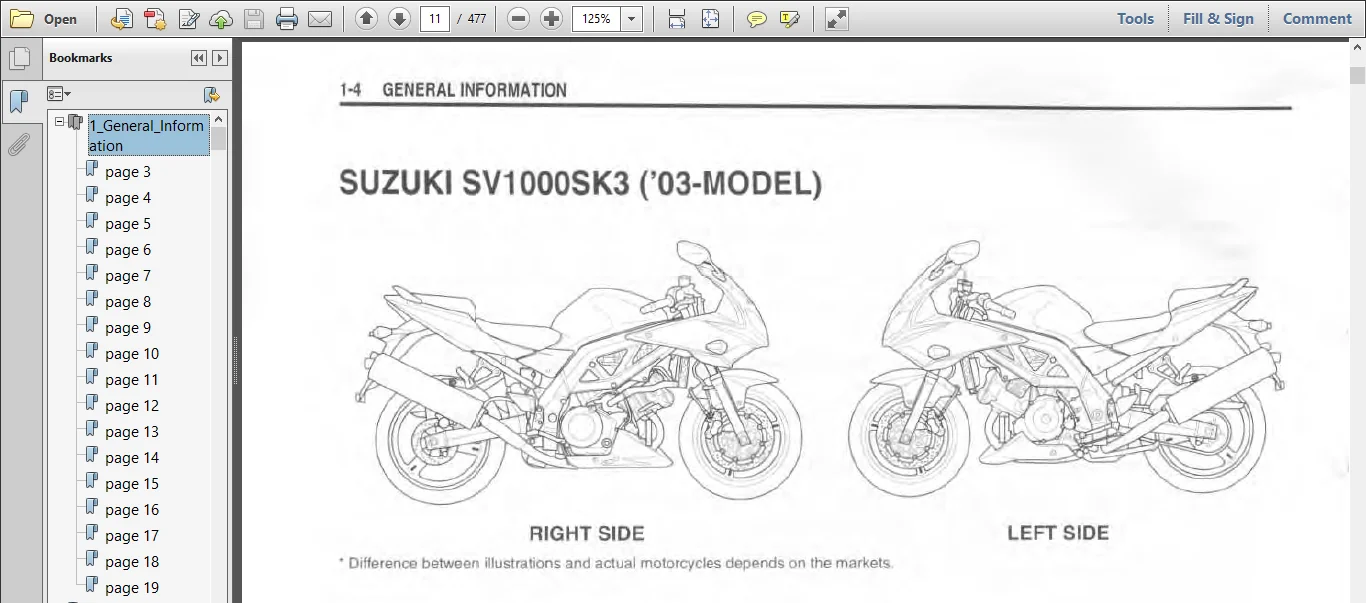 Suzuki Sv1000s D F K3 Motorcycle Service Repair Manual 2003 2007 - PDF DOWNLOAD - Image 3