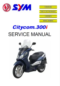 Sym Citycom 300i Scooter Workshop Repair Manual Download All Models Cover - PDF Downloads